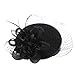 Aniwon Feather Fascinator Flower Pillbox Hat British Style Wedding Hat for Women