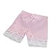 Girls Lace Underwear Briefs, Dance, Bike Shorts,4 Packs Safety Legging Panties-for Sports or Under Skirts Pink