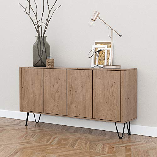 Genius Iron 6" Furniture Hairpin Legs, 3/8" Thick Set of 4, for TV Stand,Sofa Cabinet,Night Stands,etc