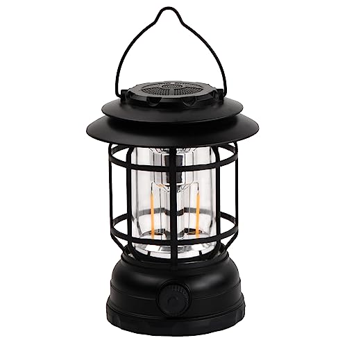 Lanterna da campeggio a LED, lanterne elettriche ricaricabili USB con altoparlante Bluetooth, luce per tenda regolabile impermeabile per esterni, escursionismo, attrezzatura da zaino in spalla