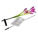 Brccee AC Solar Power Purple Lily Flower RGB Color Change LED Light Garden Yard Lamp