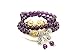 Natural Amethyst Beads Bracelet, 8mm Purple Stone Stretchy Bracelets for Women Chakra Jewelry Good Luck Mala Necklace Thanksgiving Gift Unisex