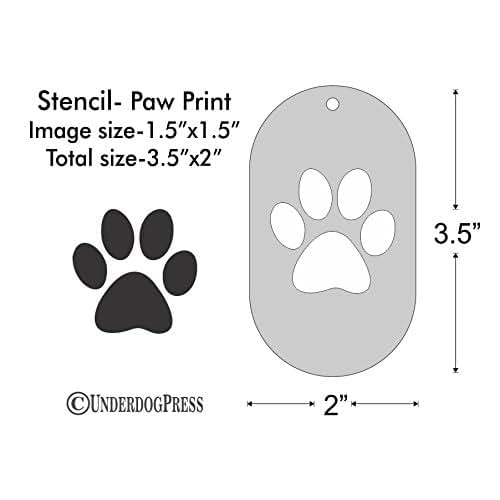 amazoncom stencil paw print medium handmade
