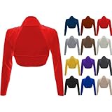 Fashion Wardrobe Womens Long Sleeve Boleros Shrugs Crop Cardigan