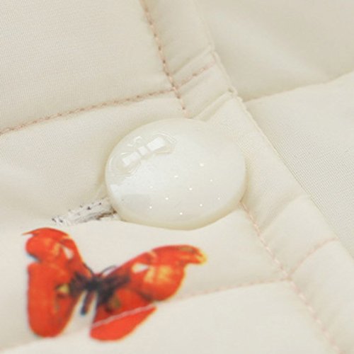 Jlong Baby Girls Boy Winter Warm Printed Butterfly Long Sleeves Coat Jacket, White, 1-2 Years(Tag 8)