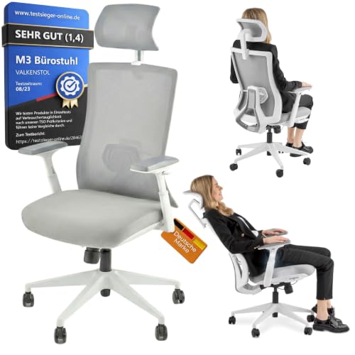 VALKENSTOL M3 Bürostuhl Ergonomisch TESTSIEGER - Büro & Home Office Chair
