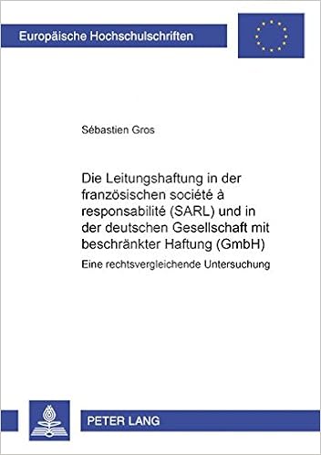Amazon Com Die Leitungshaftung In Der Franzosischen Societe