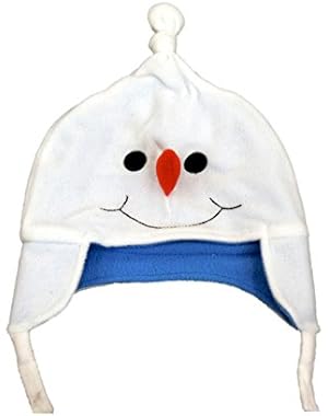 CP Infant Boys & Girls White Fleece Snowman Peruvian Trapper Hat 6-12 Months