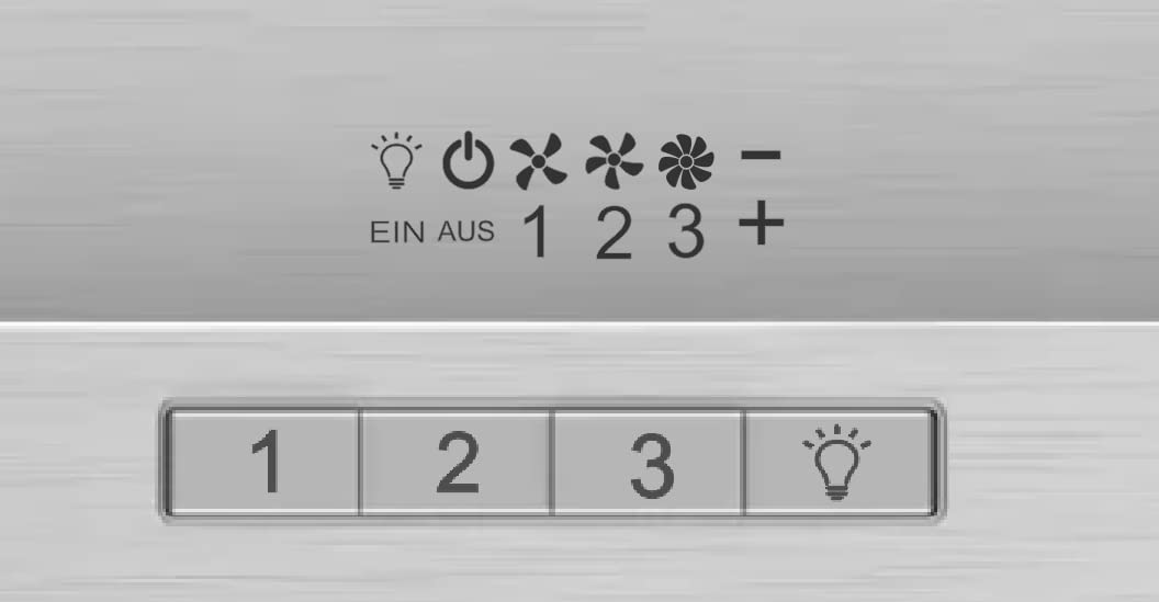 Generisch Cooker hood, cooker hood, switch symbols, switch sticker, symbols for kitchen, extractor vent (Rt97/3) (5 mm)