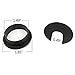 ANZESER 10 Packs Desk Grommet 1.5 inch, PC Computer Desk Plastic Grommet Cord, Tidy Cable Hole Cover Organizers (1.5 Inch, Black)