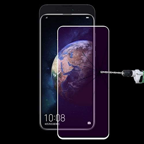 Tempered Glass Screen Protector Ultra Thin 9H 3D Anti Blue-ray Full Screen Carbon Fiber Tempered Glass Film for Huawei Honor Magic 2(Black) (Color : White)