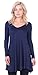 Popana Women's Tunic Tops For Leggings - Long Sleeve Vneck Shirt - Regular and Plus Size - Made In USA X-Large Navy