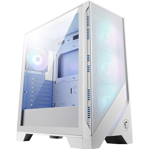 MAG FORGE 320R AIRFLOW WHITE Mid-Tower PC Case - Capacità ATX, supporto GPU RTX 50, RTX 40, ventole ARGB, filtri antipolvere magnetici, scheda di controllo 1-6 ARGB, USB 3.2 Gen 1 Type-A
