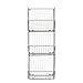 MyGift 3-Tier Gray Metal Wire Wall Mounted Kitchen Produce Fruits Bin Rack, Bathroom Towel Storage Baskets