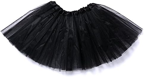 Dobeans Women Short Mini Tulle Skirt Elastic Waist Party Prom Tutu 40cm for Adult