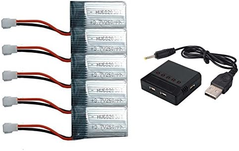 Hooray! Service Syma 3.7V 250mAh Rechargeable Lipo Battery with Charger for Syma x11 x11c RC Quadcopter