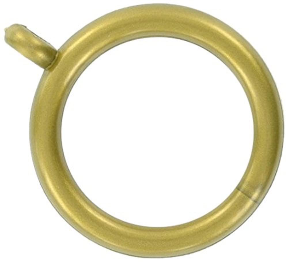 Merriway BH03268 (24 Pcs) Plastic Curtain Drapery Pole Rod Rings with Fixed Eye, Inner Diameter 25mm (1 inch) Outer Diameter 32mm (1.1/4 inch) Antique Brass - Pack of 24 Pieces