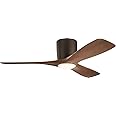 Kichler Volos 48 inch Ceiling Fan with LED Light and Wall Control in Satin Natural Bronze for Living Room, Home Office, Bedroom and Kitchen, (48" W x 10.5" H), 300032SNB