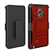 Note Edge Case, EC™ Hybrid Shockproof Kickstand Holster Case Cover with Belt Clip for Samsung Galaxy Note Edge (Red/Black)