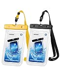 Mpow 097 Universal Waterproof Case, IPX8 Waterproof Phone Pouch Dry Bag Compatible for iPhone 11/11 Pro Max/Xs Max/XR/X/8/8P Galaxy up to 6.5", Phone Pouch for Beach Kayaking Travel or Bath (2 Pack)