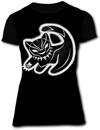 wdwi287 Fashion Panther King Womens Tee T-Shirt Round Neck Costume XL