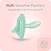 NUK Sensitive Orthodontic Pacifiers, Boy, 0-6 Months (2 Count)