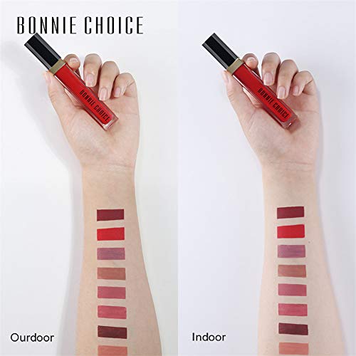 BONNIE CHOICE 8 Colors Matte Liquid Lipstick Set, Long Lasting Velvet Liquid Lipgloss Waterproof Lip Gloss Set - Thumbnail 4