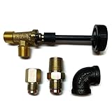 On/Off Valve with Knob Handle and Single Extension for Gas Logs