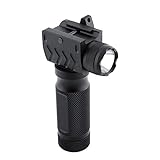 Zconmotarich Foregrip Flashlight, High Power LED Light, Handheld Rail Mount Aluminum 20mm Black