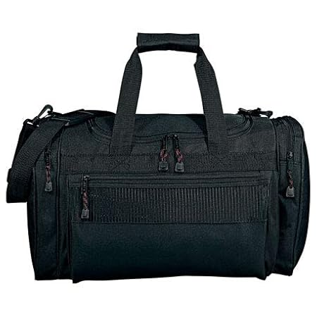 Excel Sport Deluxe 20 Duffel Bag Best Brand Designer Men for with Black Zipper Canvas Vintage Travel Hand Duffel Black Bag(8200-80 Bk)