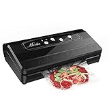 Mooka TVS-2150 Vacuum Sealer 2 IN 1 Vacuum Sealer with Upgrade Cutter, 10 Sealing Bags (FDA-Certified) - | Roll Storage/Removable Drip Tray | Dry & Moist Modes | With Up To 40 Consecutive Seals