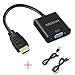 HDMI Input To VGA Adapter Male To Female, MOKiN 1080P Video Converter From HDMI To VGA Cord Cable Connector With Audio and Micro USB Powered for PC/Laptop/Monitor