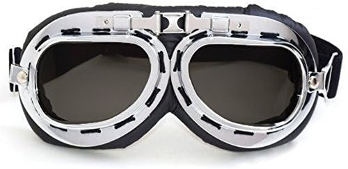 Zjzhao New Retro Vintage Aviator Pilot Bike Motorcycle Cycling Goggles Eyewear Glasses (Tea)