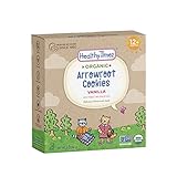 Healthy Times Organic Arrowroot Cookies for Kids, Vanilla | For Toddlers 12 Months and Older | Healthy Soy Free Snack | 5 oz Box, 1 Count