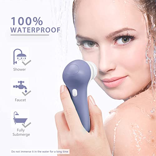 Facial Cleansing Brush Face Scrubber USB Rechargeable IPX7 Waterproof
