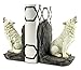 Bellaa 29912 Howling Wolf Bookends Sculptures Art Deco