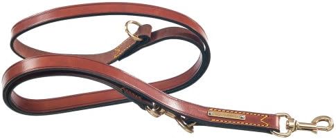 Petego La Cinopelca Classic Leather Double Training Dog Leash, Brown, 3/4 Inches by 71 Inches