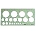 4PCS Plastic Green Measuring Templates Geometric Rulers for Office and School, Building formwork, Drawings Templates CSPRING