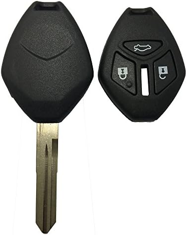 Keyless Entry Remote Thin Key Fob Cover Case For Mitsubishi Car Remote Control Replacement Key Shell OUCG8D-620M-A (Blue)