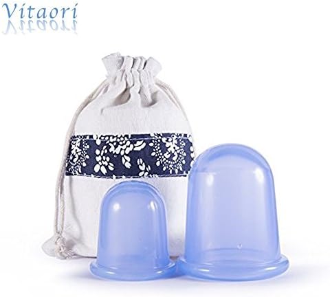 Cellulite Cup Set – Silicone Massager Suction Cupping Therapy for Cellulite Treatment Reduction – Soft, Flexible 1x Medium Cup 1x Large Cup [Instructions Included]