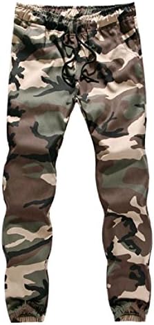 Mirror Men Elastic Waist Camouflage Cargo Jogger Pants Harem Trousers Army Green XL