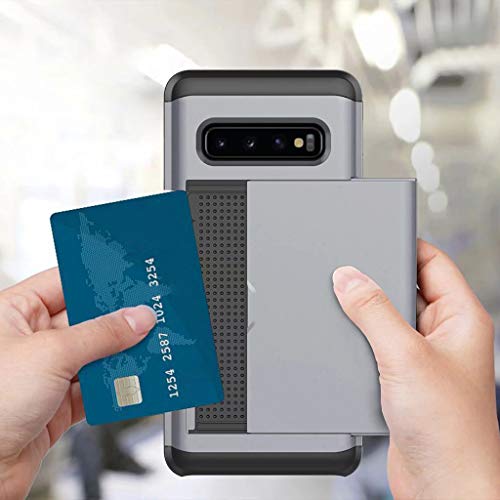LyweyProtect for Samsung Galaxy S10 Plus 6.4 inch, 2 in 1 Card Holder + Hard Case Cover PC+Silica Gel | 2019 - Thumbnail 4