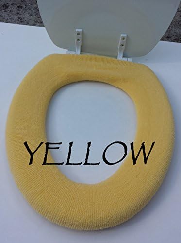 Bathroom Toilet Seat Warmer Cover Washable (Yellow)