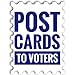 Be a Voter Postcards (Flying Banner design), Bulk set of 100 blank 4x6 postcards printed on linen cardstock; this purchase helps support operating costs of Postcards to Voters