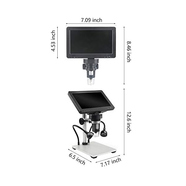 ETE ETMATE Digitalmikroskop 2021 Neueste 12MP DM9 HD 7-Zoll-Bildschirm 1000X mit LED-Licht für die industrielle… – Bild 8