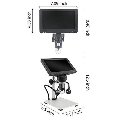 ETE ETMATE Digitalmikroskop 2021 Neueste 12MP DM9 HD 7-Zoll-Bildschirm 1000X mit LED-Licht für die industrielle… – Bild 8