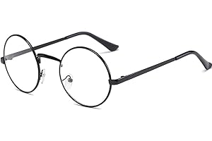 MYSXN Wizard Glasses,Round Glasses for Halloween Costume Party,Cute Metal Glasses Accessories for Halloween Cosplay Wizard Costume