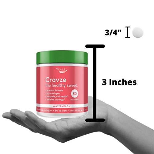 Cravze - Collagen Chewable Tablets with Protein. Craving Suppression Sweet Treat Candy