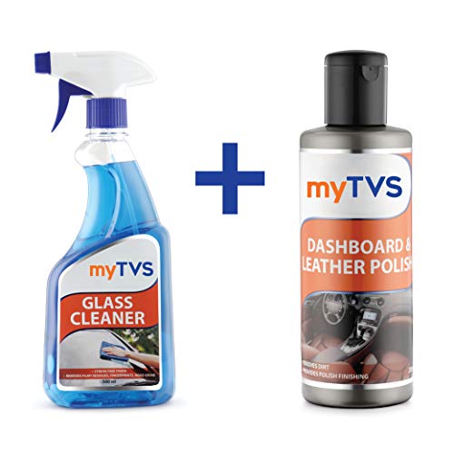myTVS Glass Cleaner (500 ml)+Car Dashboard & Leather Polish (200 ml) Car And Bike Care