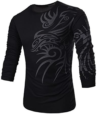 style dragon totem tattoo long sleeve 2014 Brand t shirt cotton for men tshirt,best t-shirt 700-001-25white